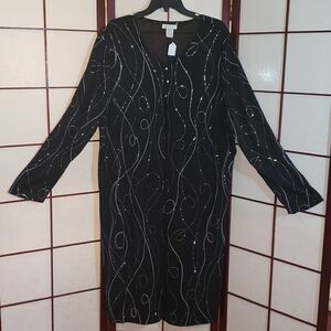 Roman's Black Glam Maxi Dress